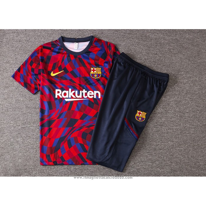 Tuta da Track FC Barcellona Manica Corta 2020 2021 Rosso